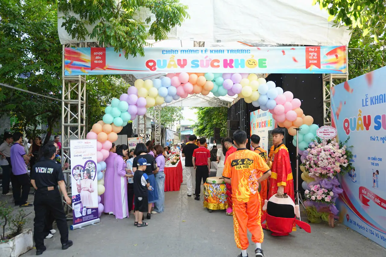 Cổng bóng bay chào mừng khai trương